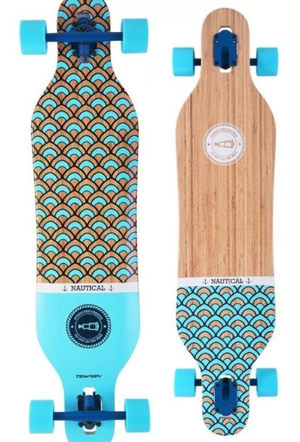 Longboard Nautical 104 X 25 Cm Blauw^Tempish Outlet