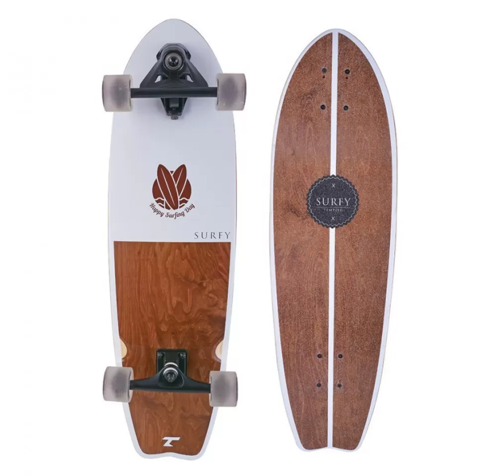 Longboard Surfy 82,5 X 23,5 Cm Wit/Bruin^Tempish Flash Sale