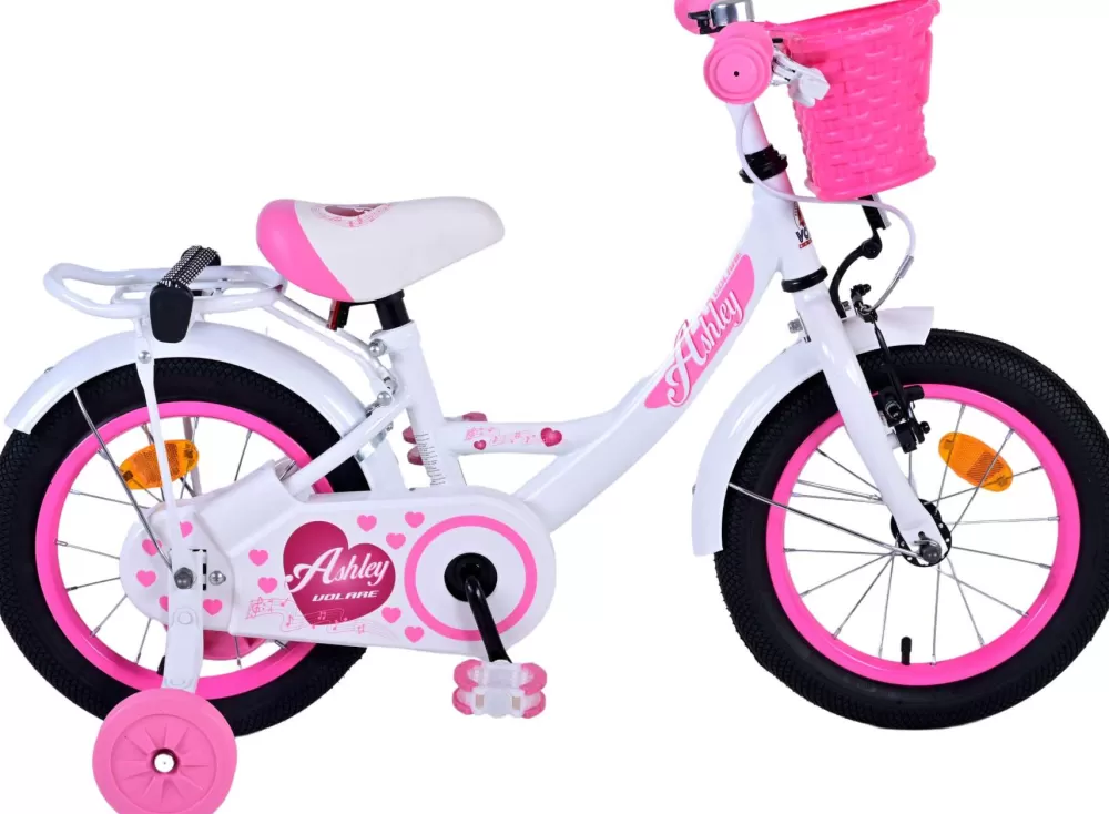 Ashley 14 Inch 22,5 Cm Meisjes Terugtraprem Wit/Roze^Volare Discount