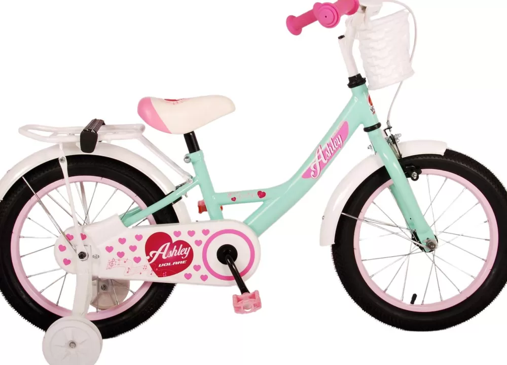 Ashley 16 Inch Meisjes Terugtraprem Mintgroen/Wit^Volare New