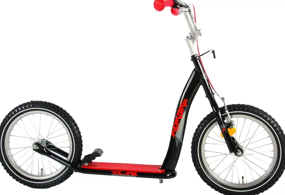 Autoped Step 16 Inch Junior Voetrem Zwart/Rood^Volare Store