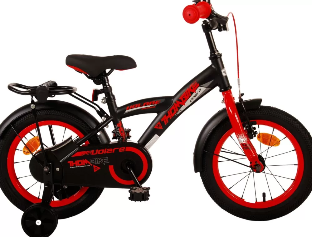 Thombike 14 Inch 22,5 Cm Jongens Terugtraprem Zwart/Rood^Volare Fashion
