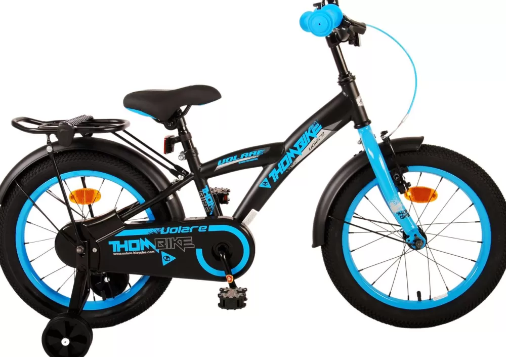 Thombike 16 Inch Jongens Terugtraprem Zwart/Blauw^Volare Hot