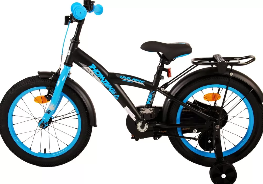 Thombike 16 Inch Jongens Terugtraprem Zwart/Blauw^Volare Hot