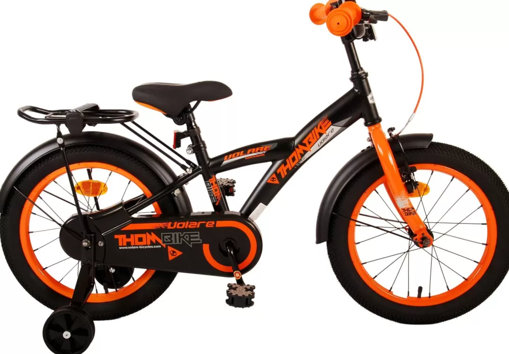 Thombike 16 Inch Jongens Terugtraprem Zwart/Oranje^Volare Outlet