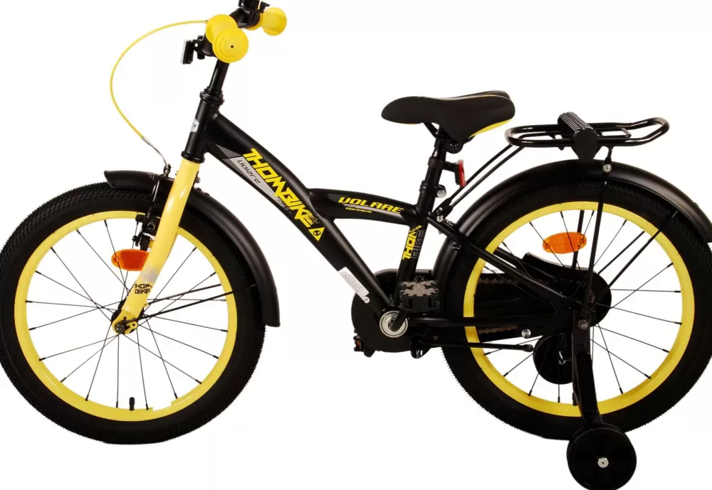 Thombike 18 Inch Jongens Terugtraprem Zwart/Geel^Volare Clearance