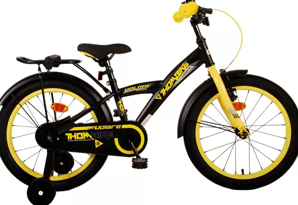 Thombike 18 Inch Jongens Terugtraprem Zwart/Geel^Volare Clearance
