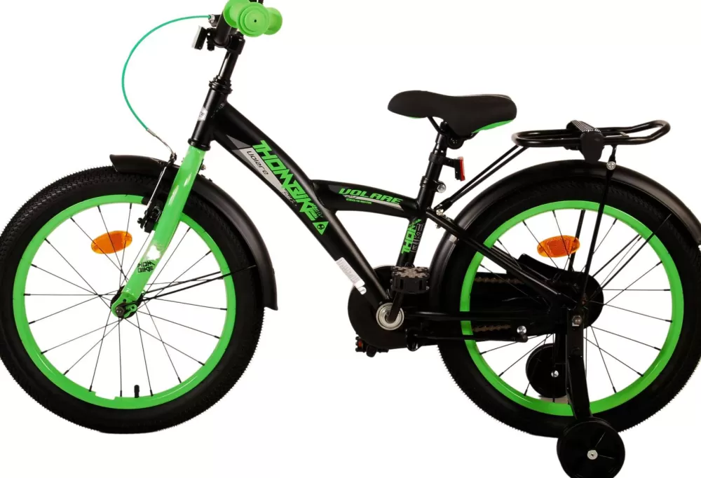 Thombike 18 Inch Jongens Terugtraprem Zwart/Groen^Volare Best