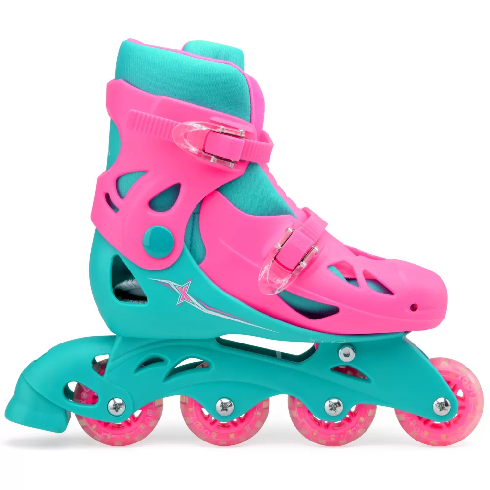 Inline Skates Hardboot Roze/Turquoise^Xootz Cheap